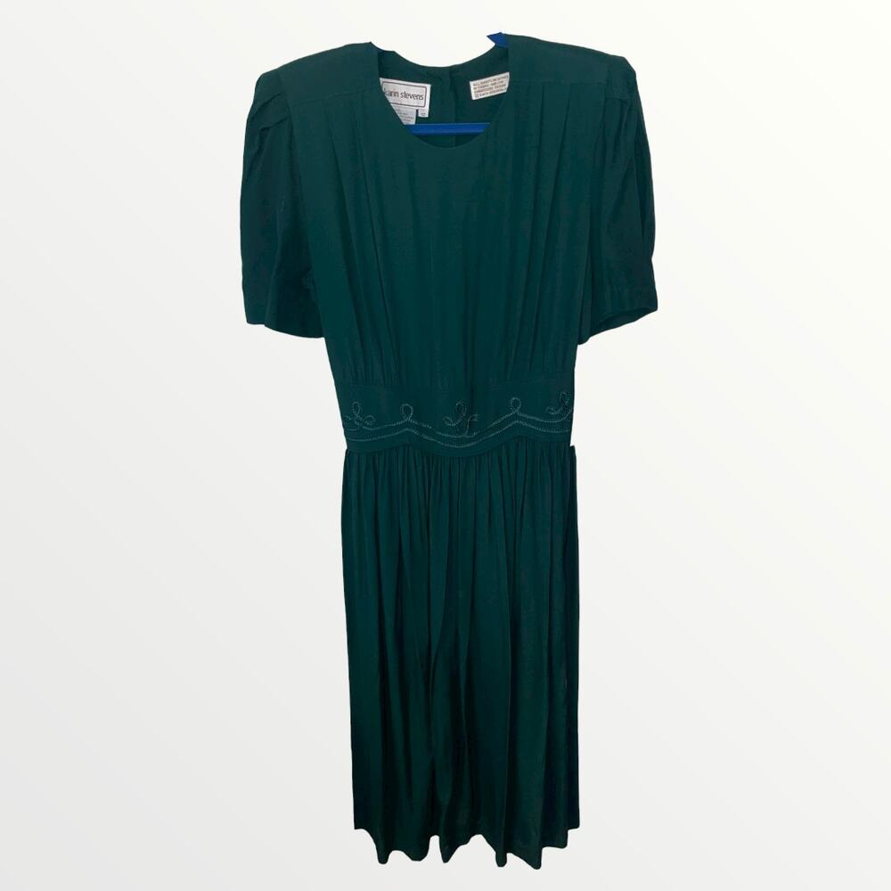 Vintage Dead Stock 80s/90s Karin Stevens Midi Dress Sz 12 NWT